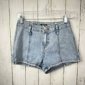 Wild Fable Women's Light Blue Super High Rise Seamed Denim Shorts Size 0